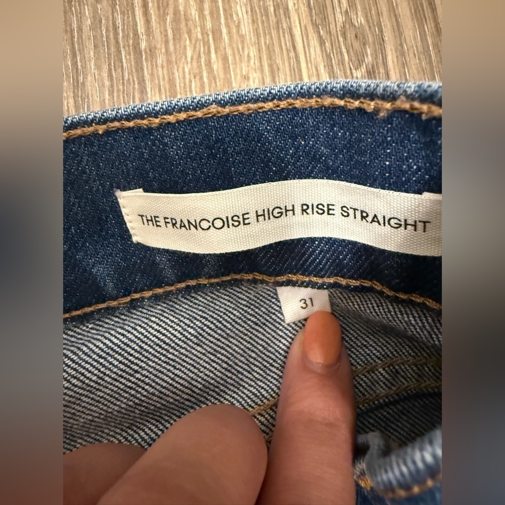 Denim Forum The Francoise High Rise Straight Jean Size 31 Aritzia - Picture 4 of 9